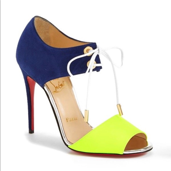 christian louboutin lace up heels